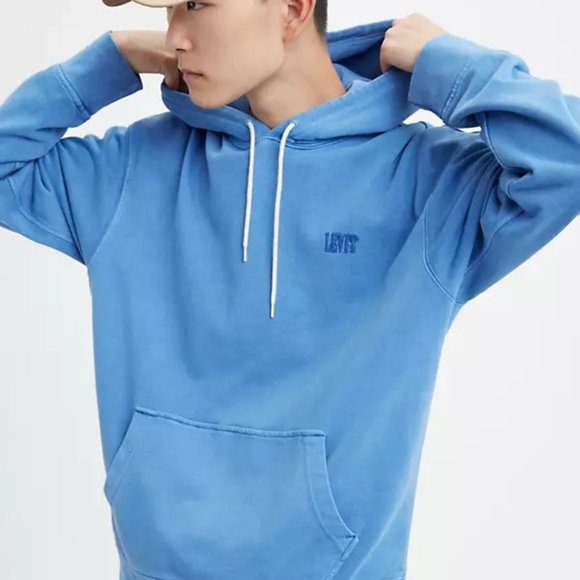 NWOT Levi's Hoodie Sweatshirt, Light Blue - Picture 2 of 7